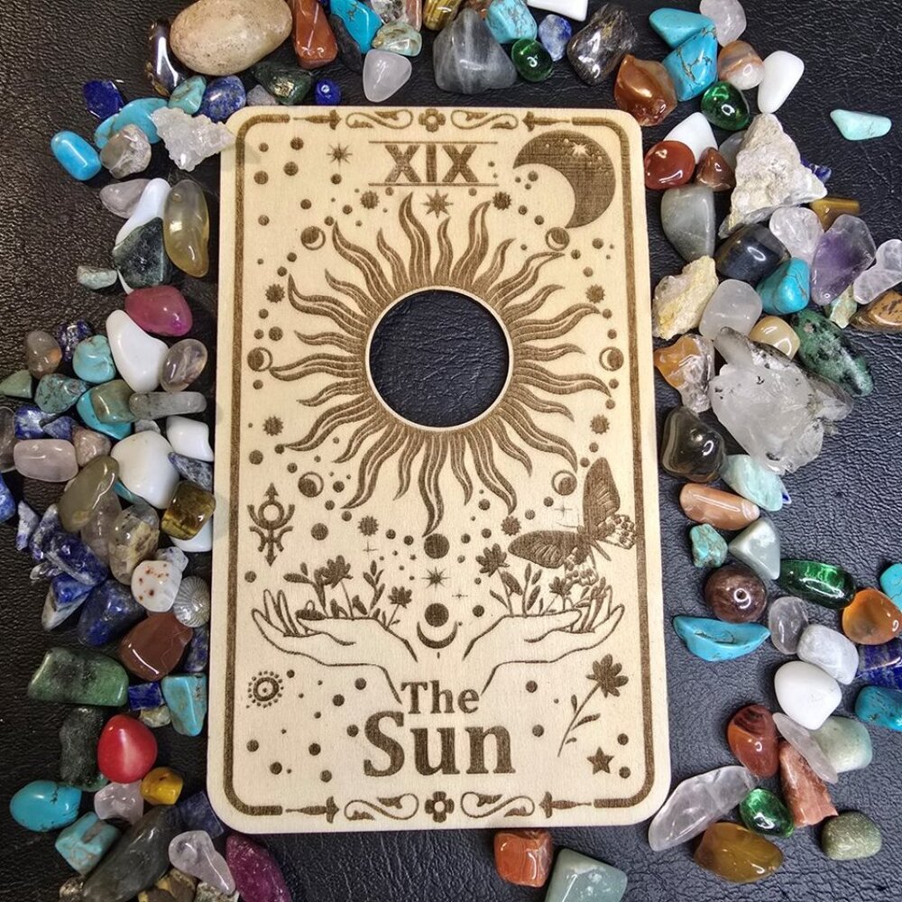 The Sun Tarot Card Crystal Sphere Stand Holder